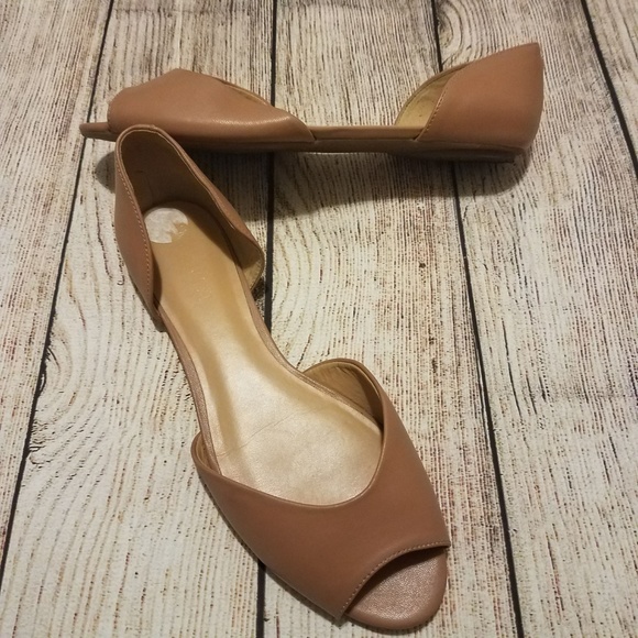nine west peep toe flats